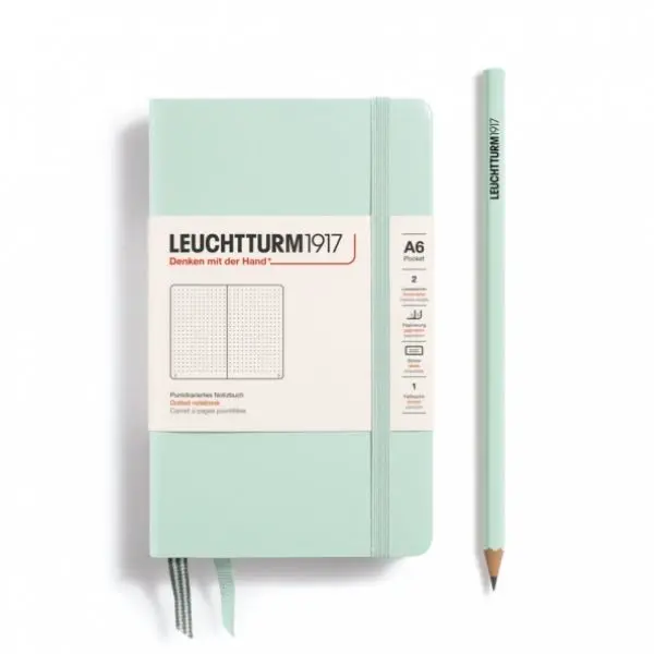 德國 LEUCHTTURM1917 硬殼筆記本/ A6/ 薄荷/ 方點
