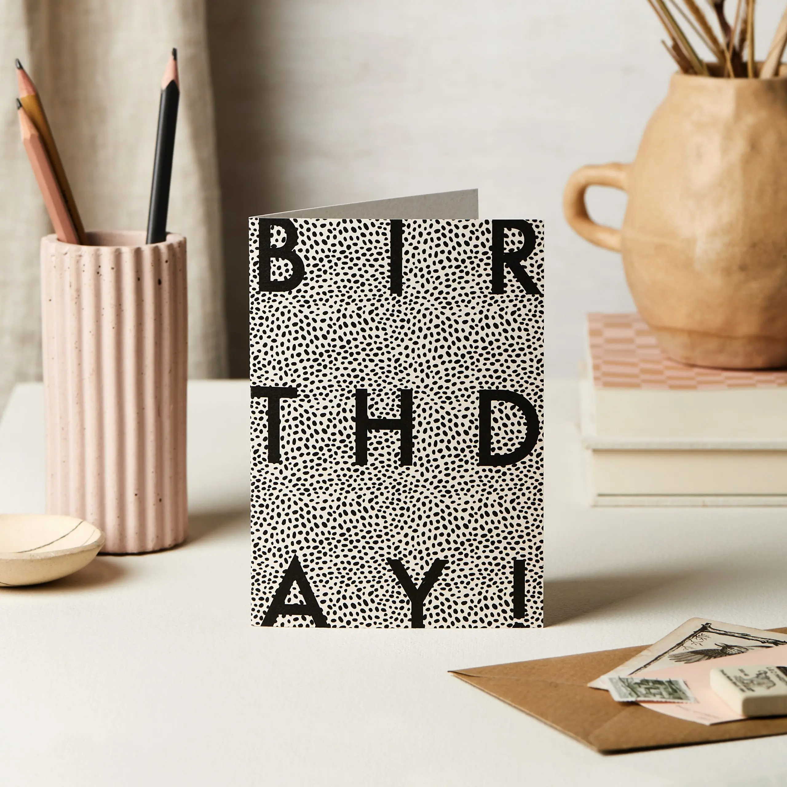 英國 Katie Leamon 生日卡/ Animal Polka Birthday Card