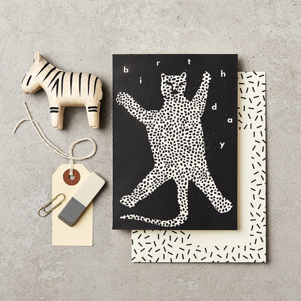 英國 Katie Leamon 生日卡/ Leopard Rug B'day