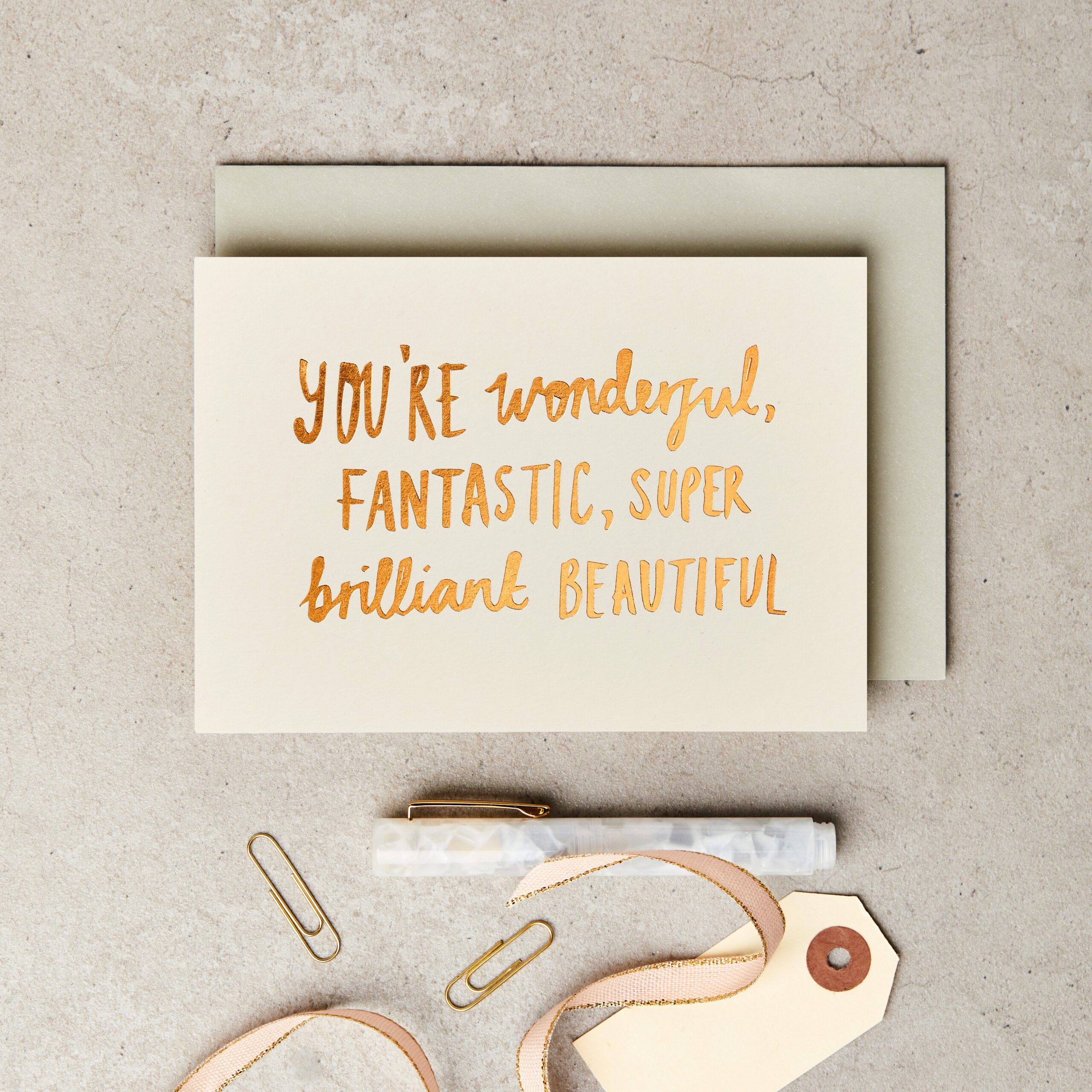 英國 Katie Leamon 萬用卡/ Wonderful, Fantastic Foiled