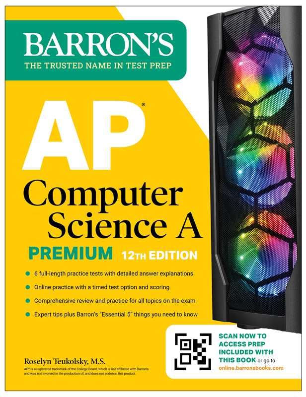 AP Computer Science A Premium: 6 Practice Tests+Comprehensive Review+Online Practice (12 Ed.)
