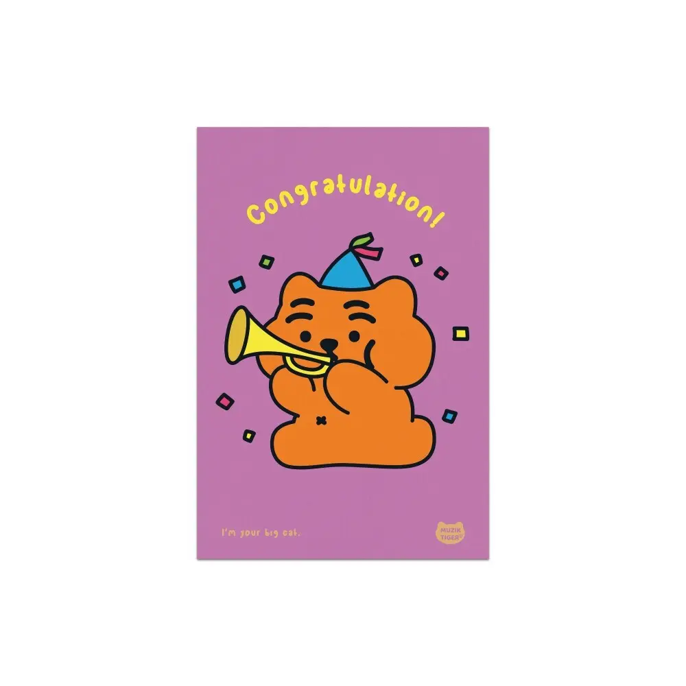 韓國 MUZIK TIGER 明信片/ Congratulations