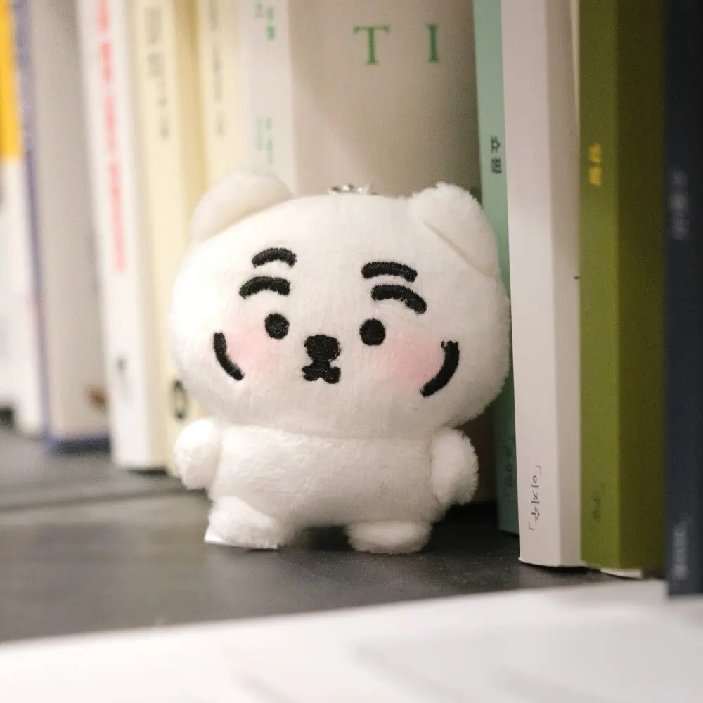 韓國 MUZIK TIGER 鑰匙圈/ Shy Face Mini Doll/ White Tiger