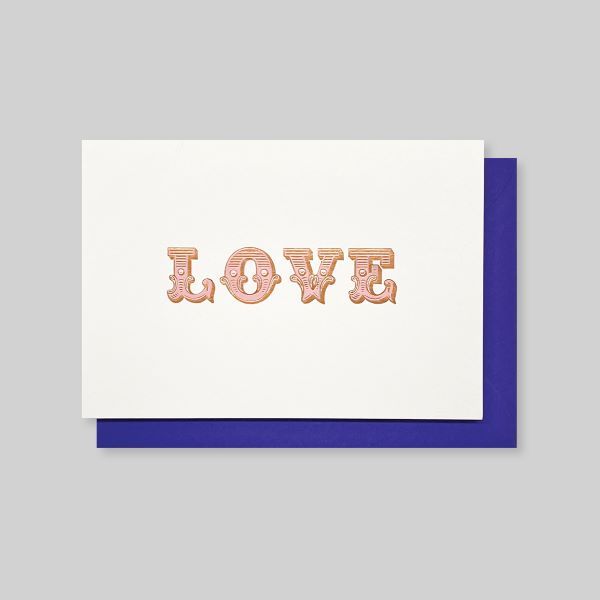 PAPERWORK活版印刷對摺卡/ Love