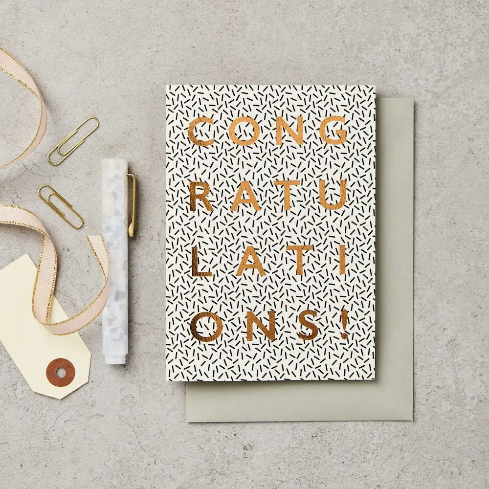 英國 Katie Leamon 祝賀卡/ B&W Congratulations