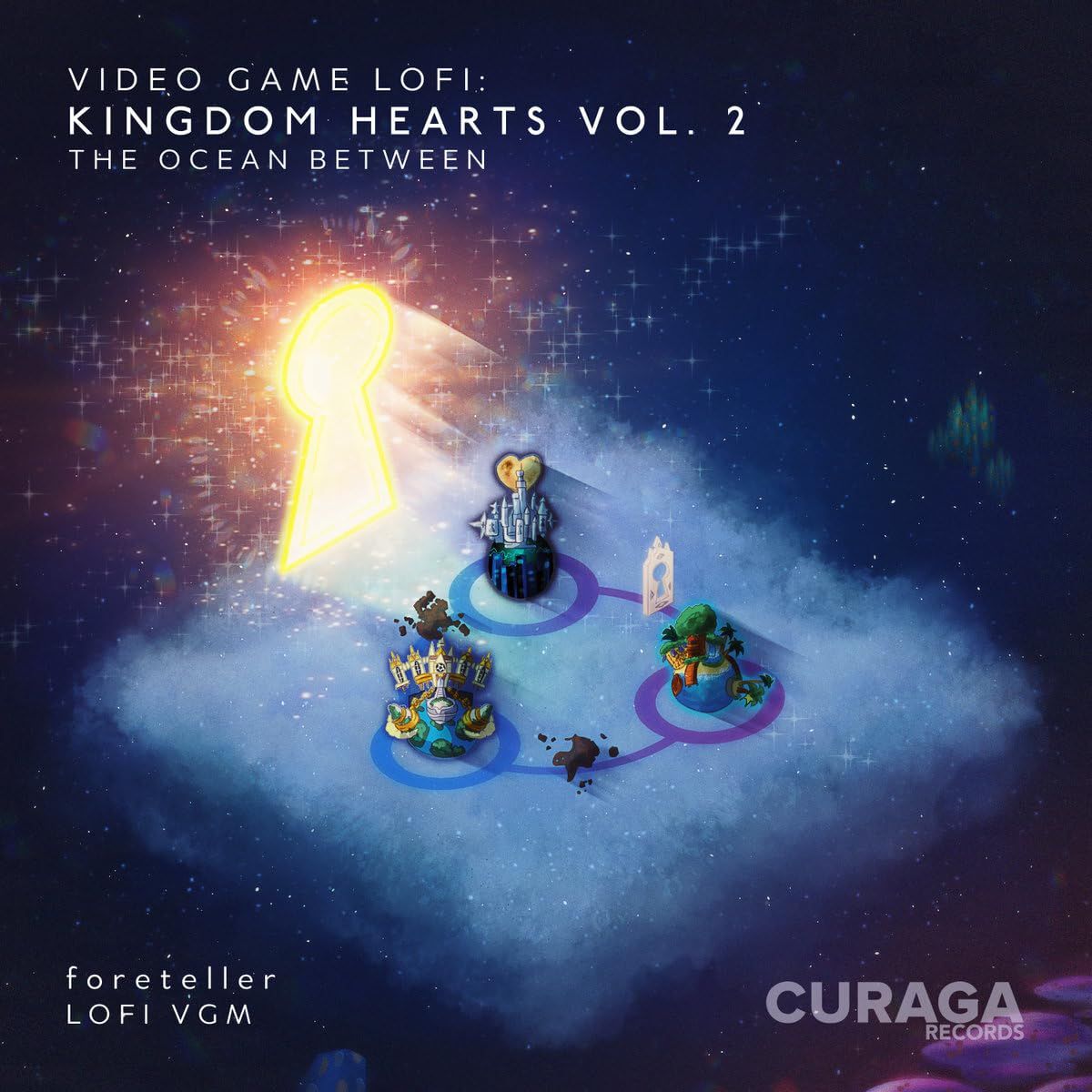 Video Game Lofi Kingdom Hearts Vol. 2: The Ocean Between (Lavender with Blue & Pink Marble Vinyl)