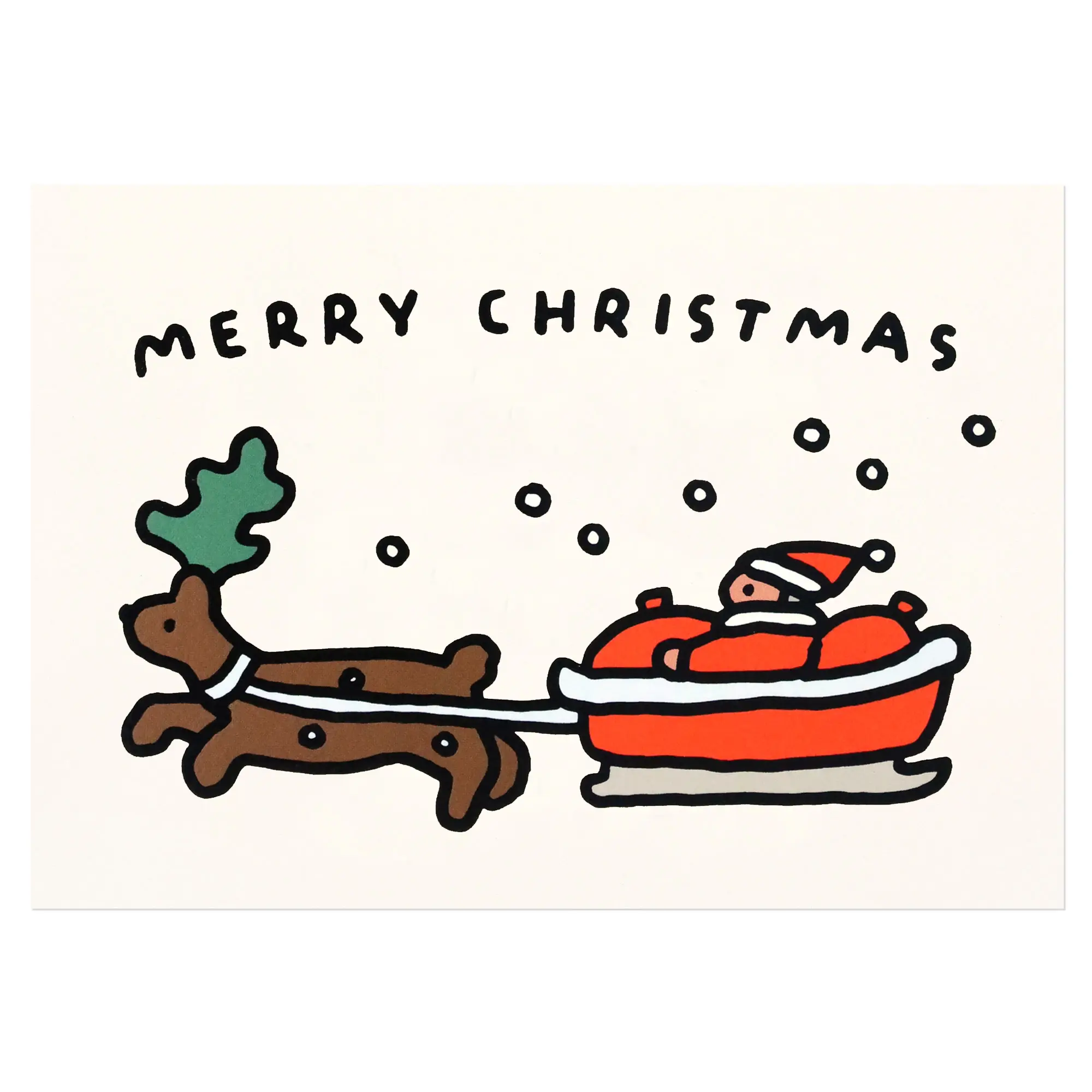 韓國ZERO PER ZERO 聖誕雙卡/ 麋鹿與雪橇