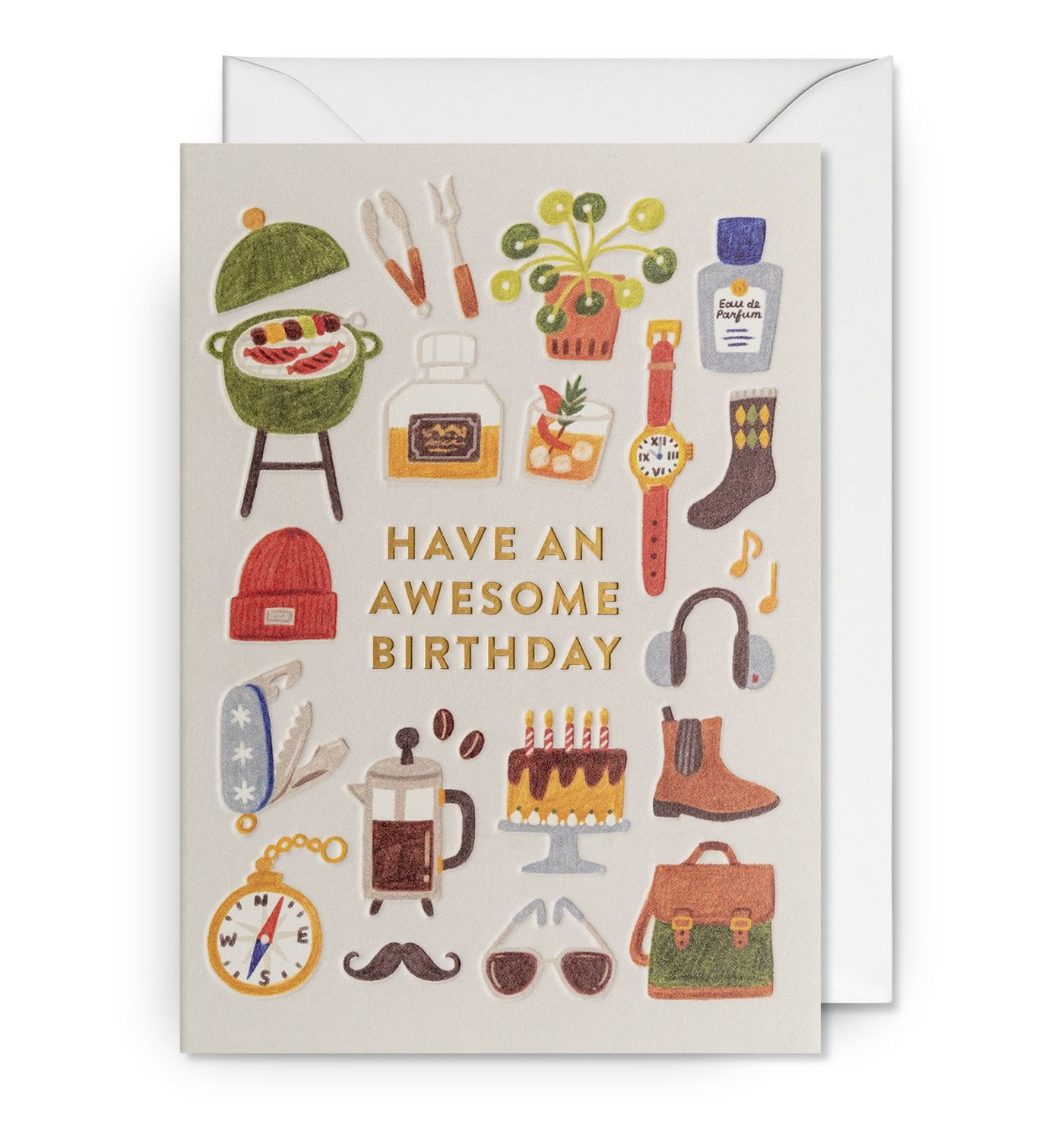 英國 LAGOM DESIGN 生日卡/ Annelies Draws/ Have an Awesome Birthday
