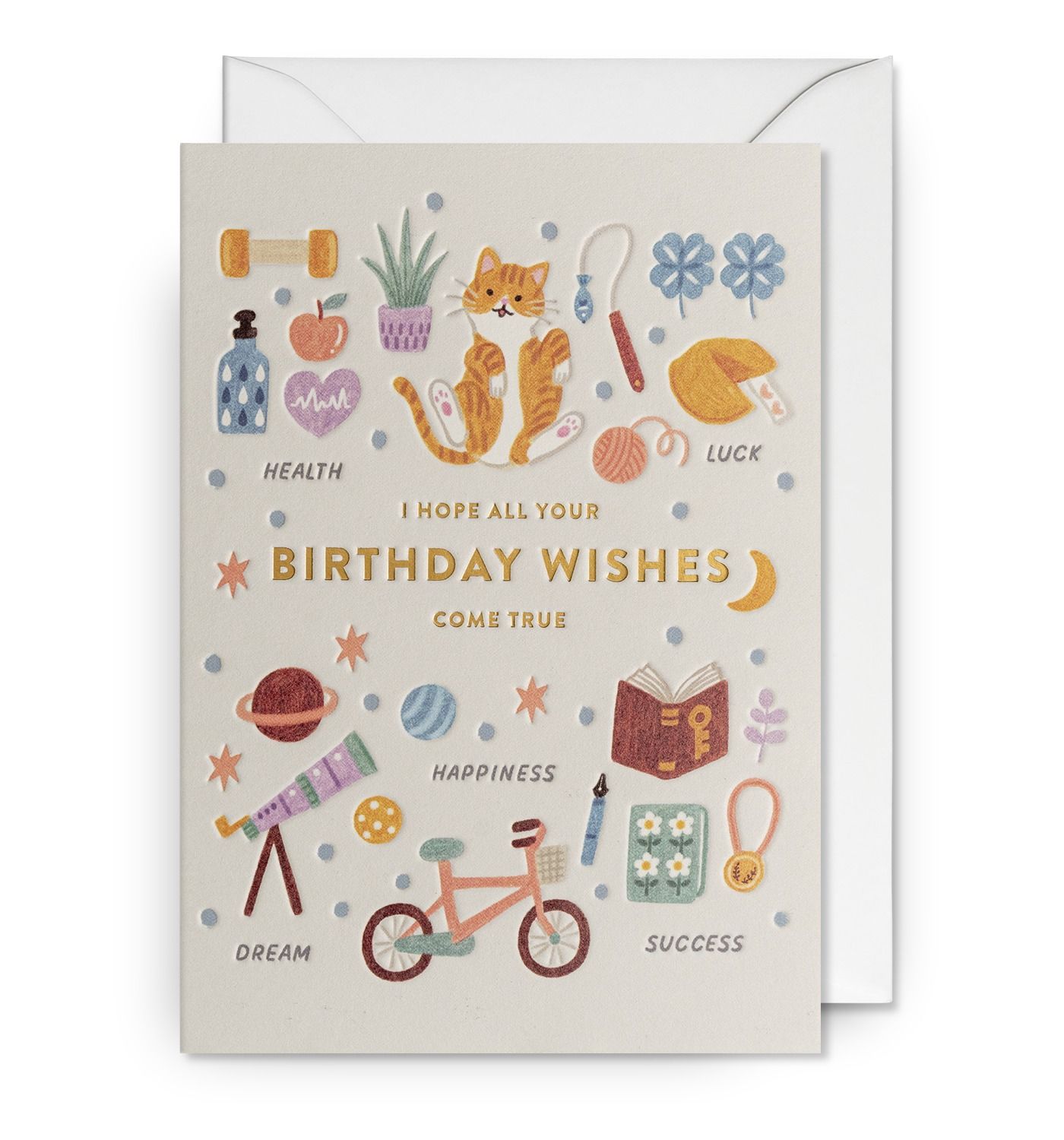 英國 LAGOM DESIGN 生日卡/ Annelies Draws/ Hope All Your Birthday Wishes Come True