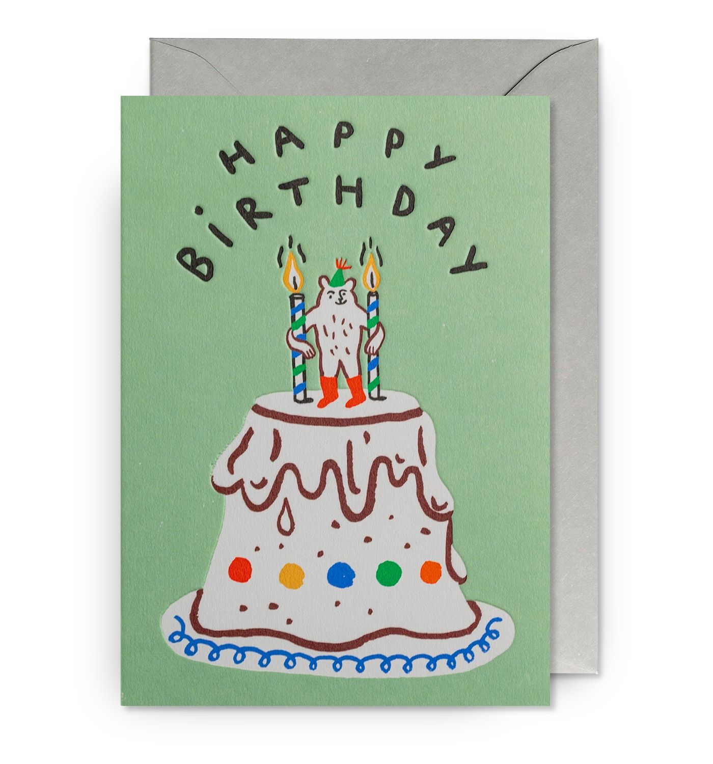 英國 LAGOM DESIGN 生日卡/ Marie Assenat/ Happy Birthday Big Cake