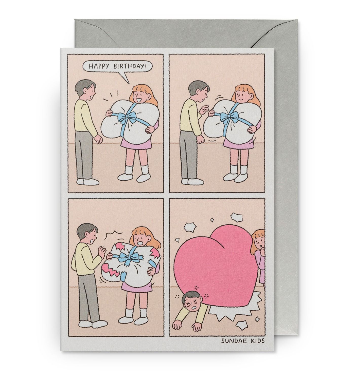 英國 LAGOM DESIGN 生日卡/ Sundae Kids/ Happy Birthday - Big Heart