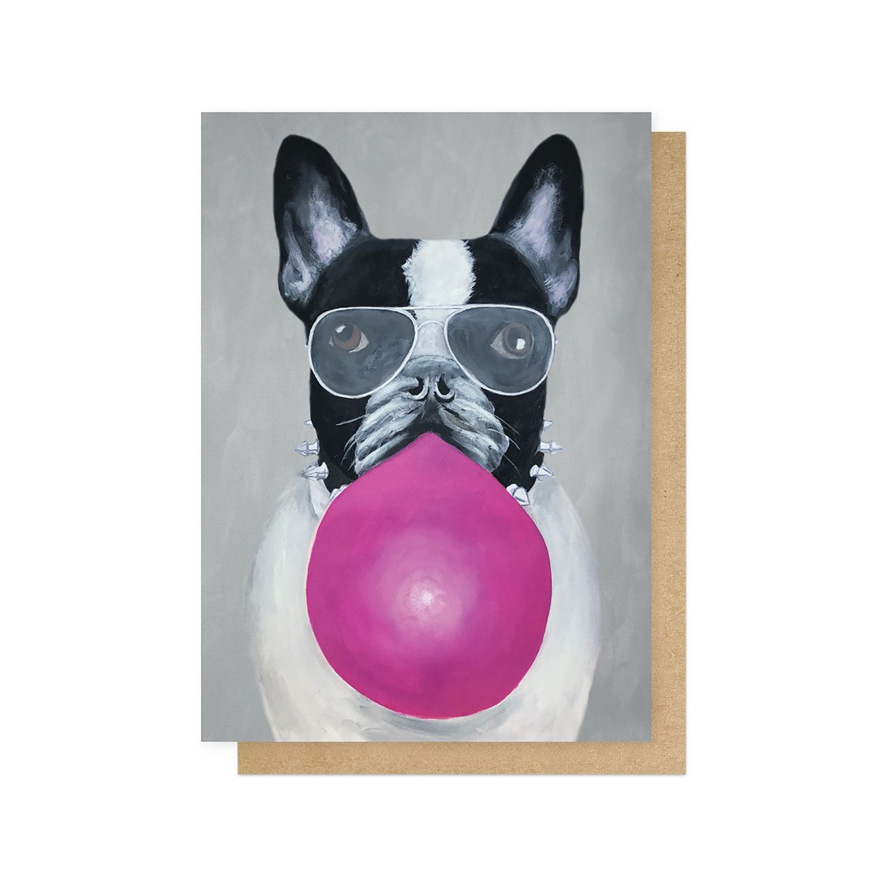 英國 EAST END PRINTS 萬用卡/ Coco De Paris/ French Bulldog with Bubblegum