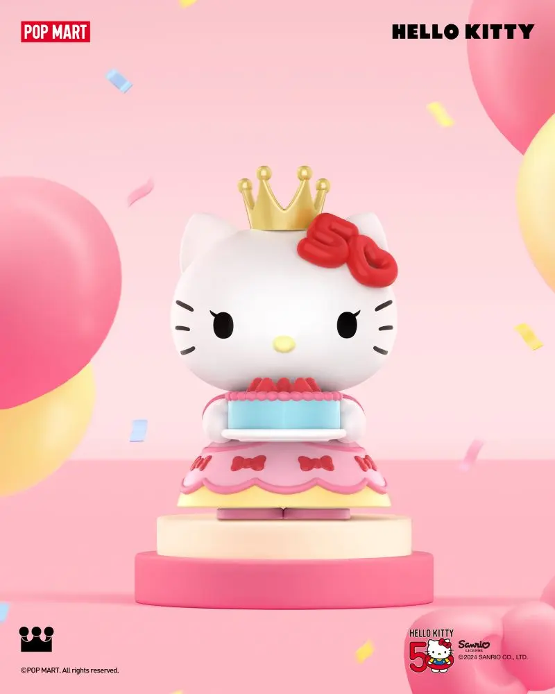POP MART三麗鷗家族Hello Kitty 50周年系列手辦盲盒公仔/ 單入