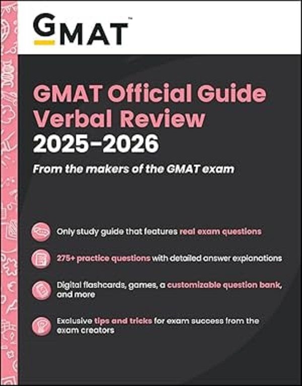 GMAT Official Guide Verbal Review 2025-2026: Book+Online Question Bank