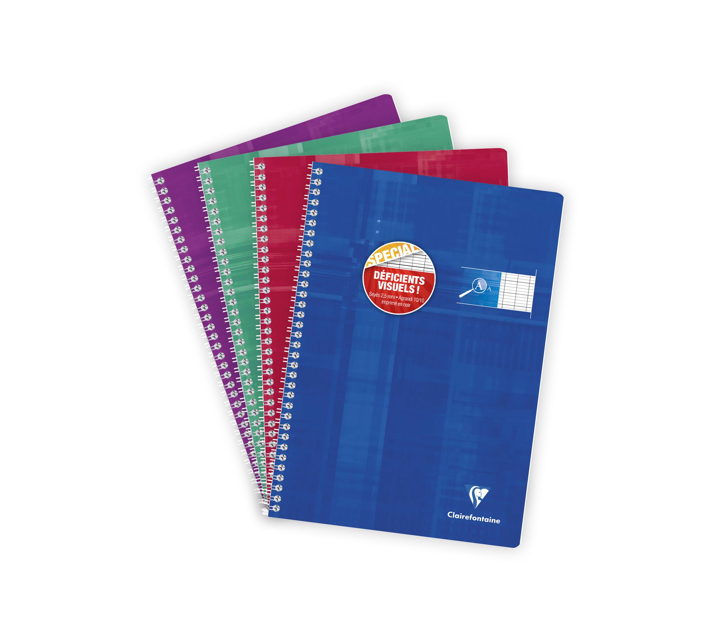 法國 Clairefontaine 專為弱視兒童設計線圈筆記本/ 10X10mm格式/ A4/ 100頁/ 隨機出貨