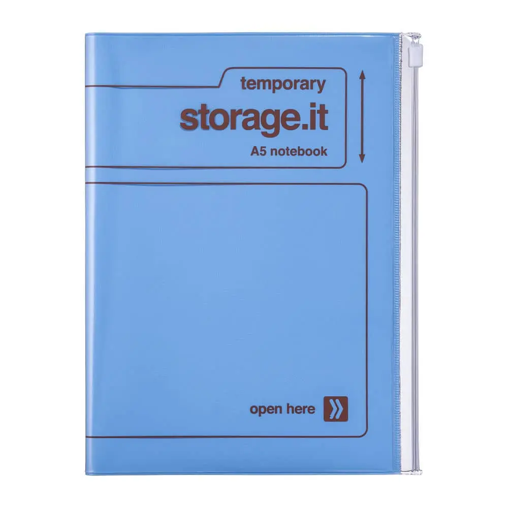 日本 MARK'S Storage.It 方點+橫線筆記本/ A5/ 藍