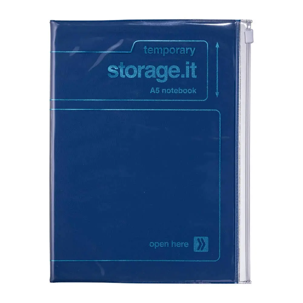日本 MARK'S Storage.It 方點+橫線筆記本/ A5/ 海軍藍