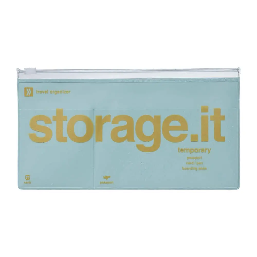 日本 MARK'S Storage.It 文具收據收納袋/ 薄荷