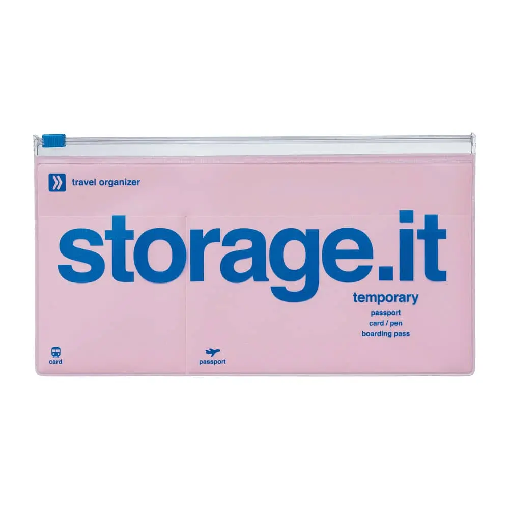 日本 MARK'S Storage.It 文具收據收納袋/ 粉