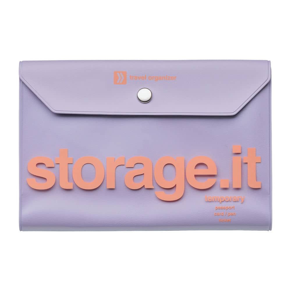 日本 MARK'S Storage.It 文具護照收納袋/ 紫