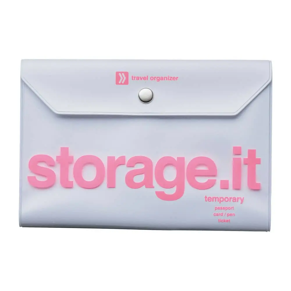 日本 MARK'S Storage.It 文具護照收納袋/ 白