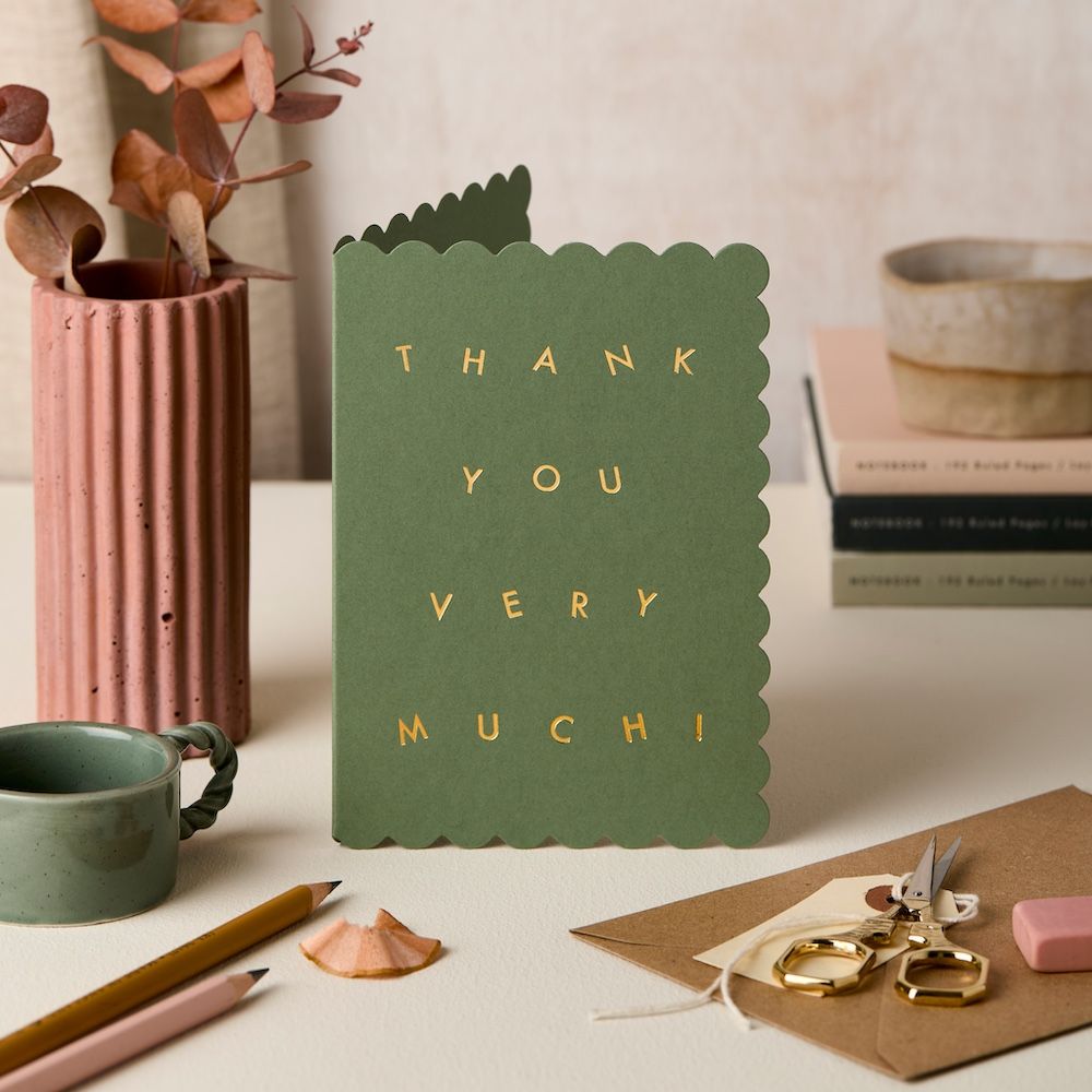 英國 Katie Leamon 感謝卡/ Scallop Thanks Very Much/ Green