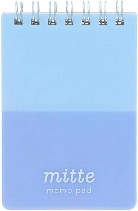 日本 sun-star mitte 線圈筆記本/ 方眼/ 粉蝶花藍