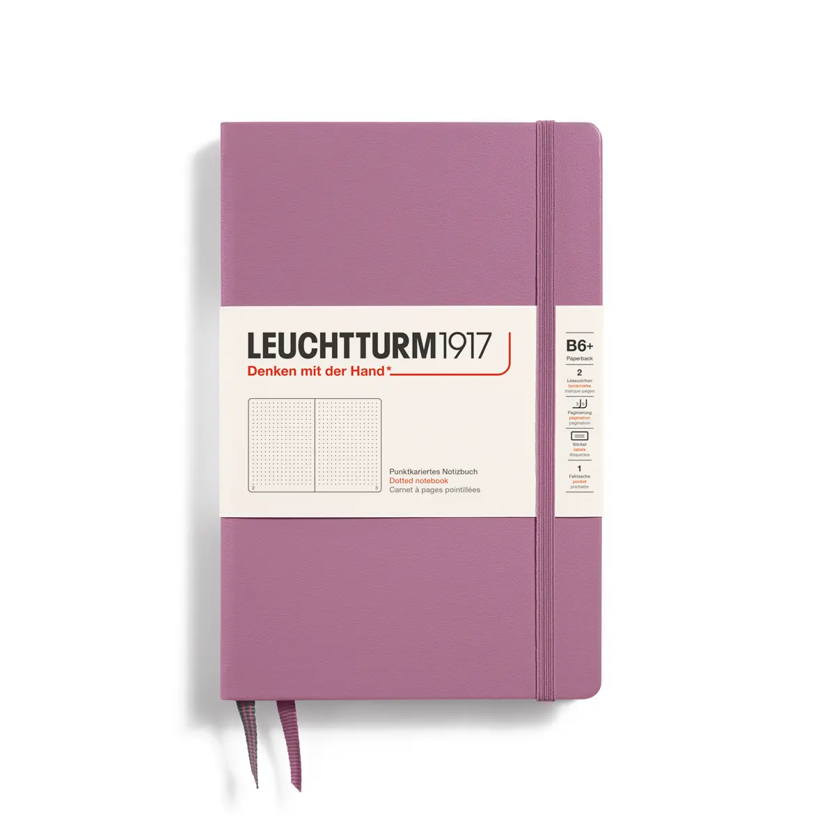 德國 LEUCHTTURM1917 硬殼筆記本/ B6+/ 乾燥玫瑰粉/ 方點