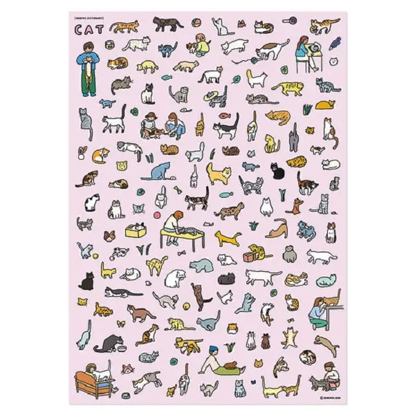 韓國ZERO PER ZERO A3 海報/ Cat dictionary 1