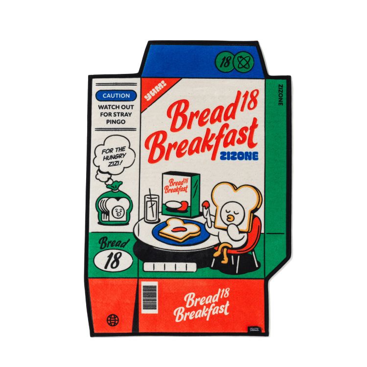 韓國 STUDIO ORIGIN ZIZONE 地墊/ 吐司鳥BREAD18的早餐