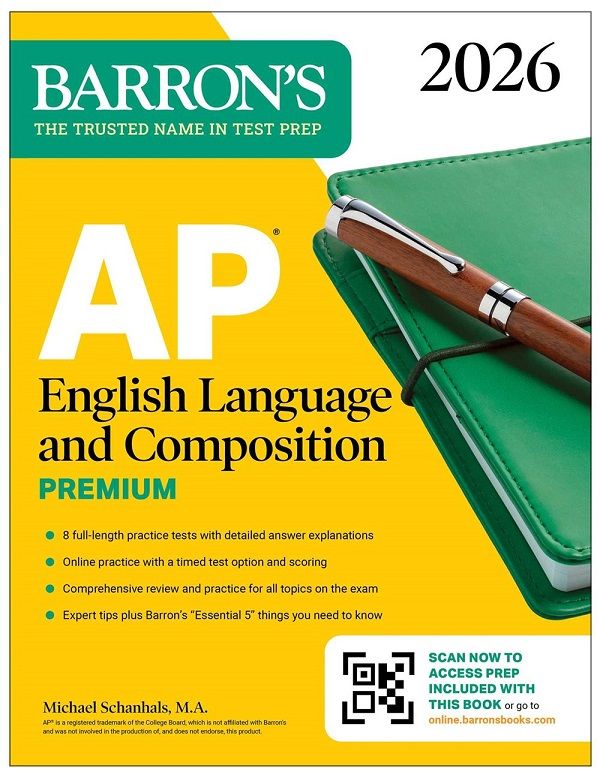 AP English Language and Composition Premium, 2026: Prep Book with 8 Practice Tests+Online Practice