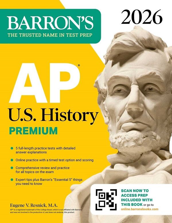 AP U.S. History Premium, 2026: Prep Book with 5 Practice Tests+Comprehensive Review+Online Practice