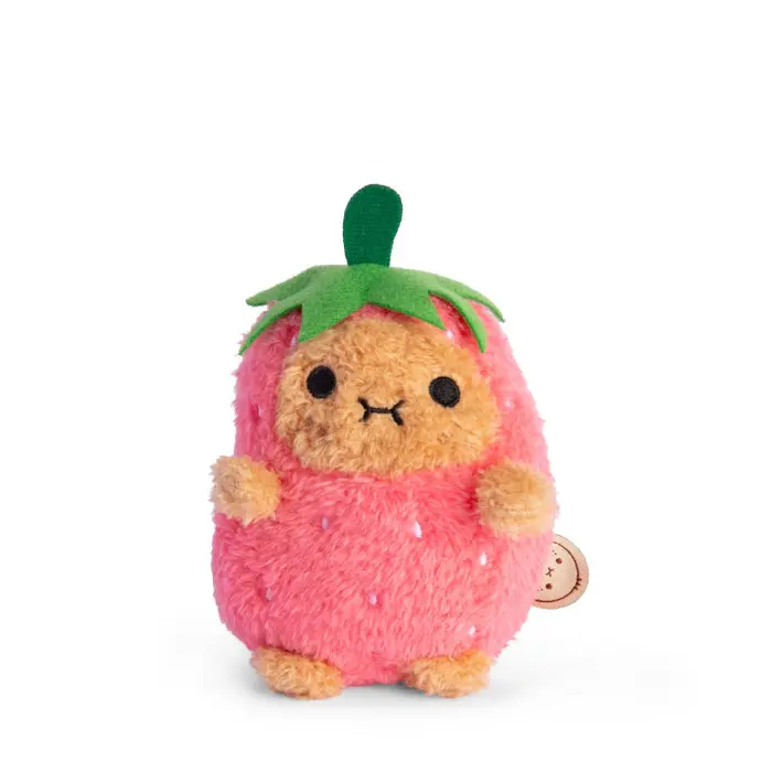 英國noodoll 迷你坐姿毛絨玩偶/ Ricespud Strawberry