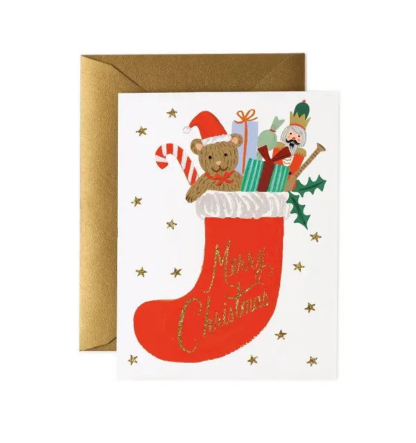 美國RIFLE PAPER 聖誕卡/ Toy Stocking