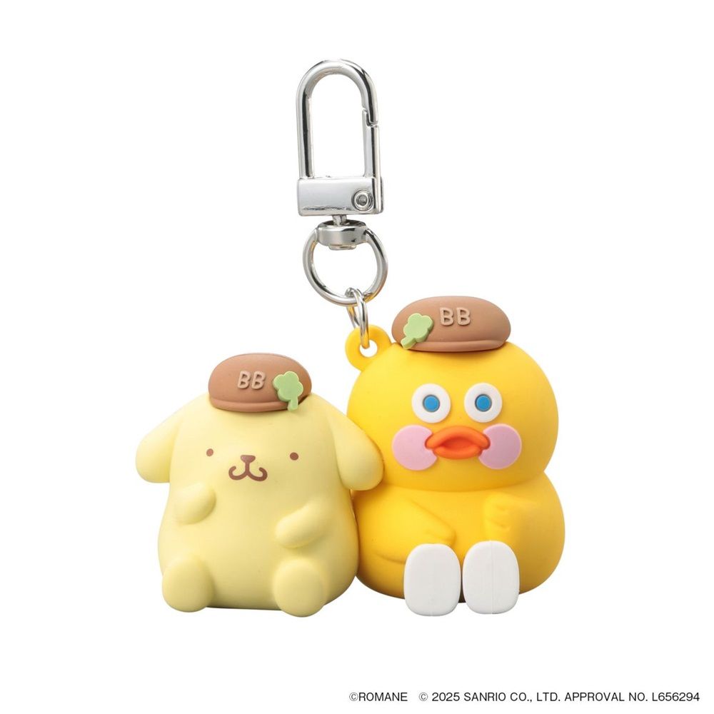 日本 MARK'S Brunch Brother X Sanrio PVC吊飾/ 鴨子 X 布丁狗