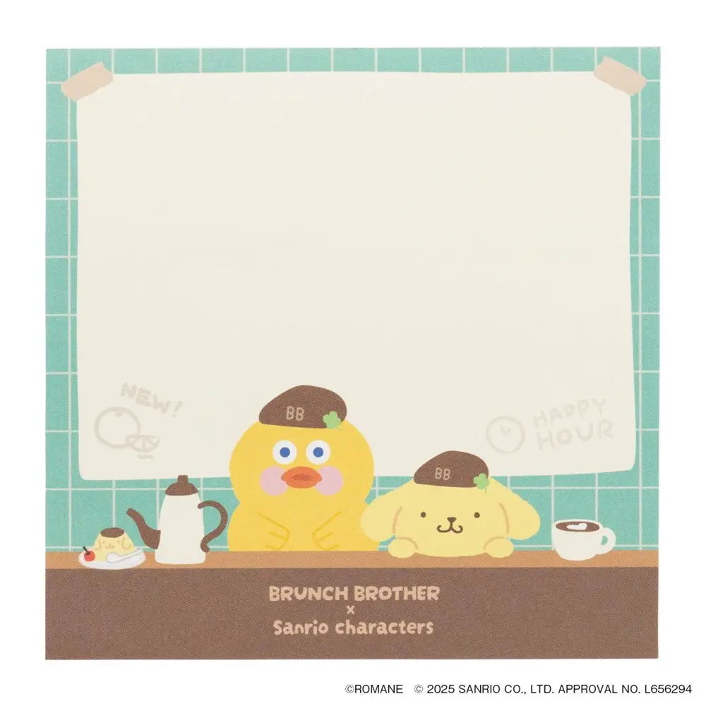 日本 MARK'S Brunch Brother X Sanrio 便條紙/ 鴨子 X 布丁狗