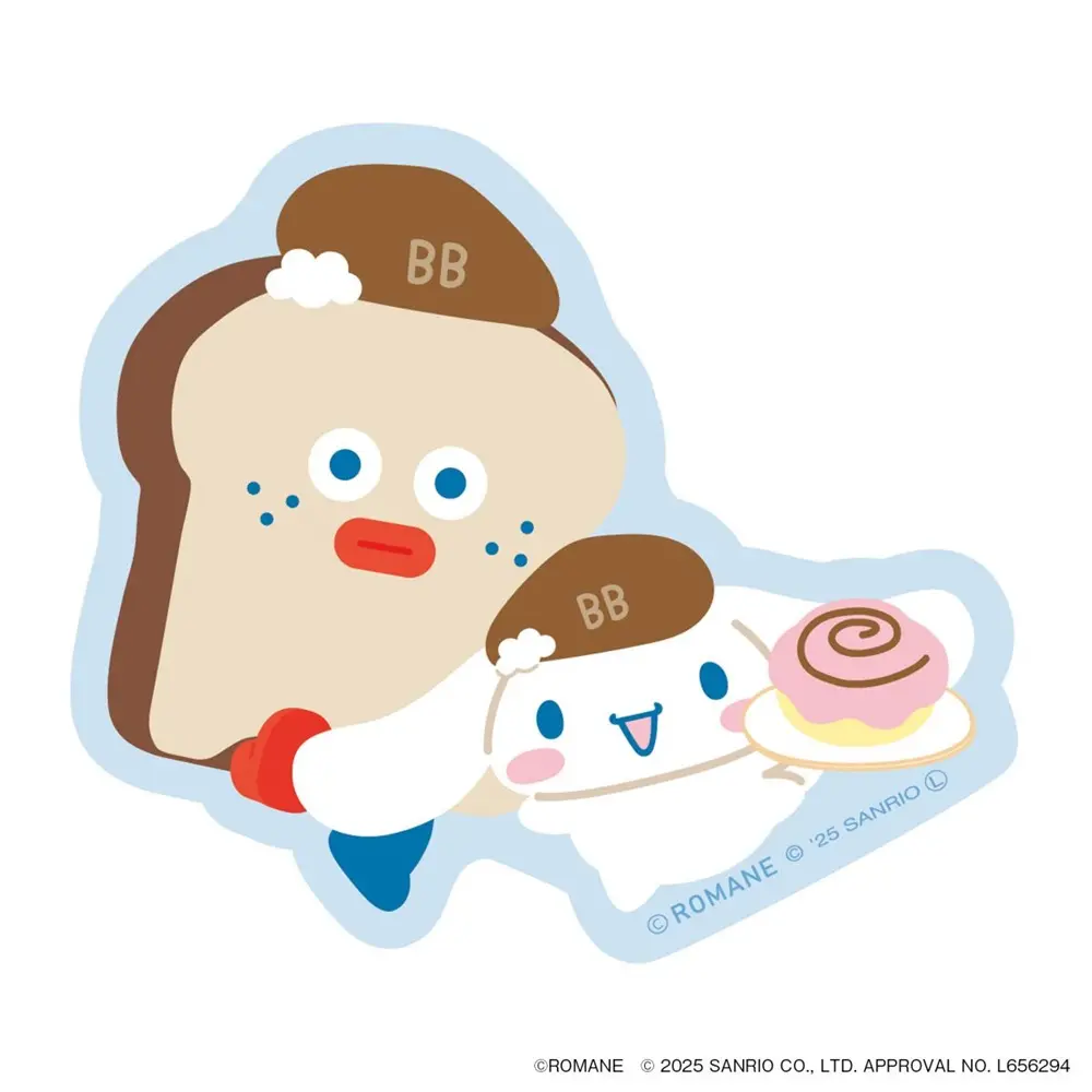 日本 MARK'S Brunch Brother X Sanrio PVC貼紙/ 吐司 X 大耳狗喜拿