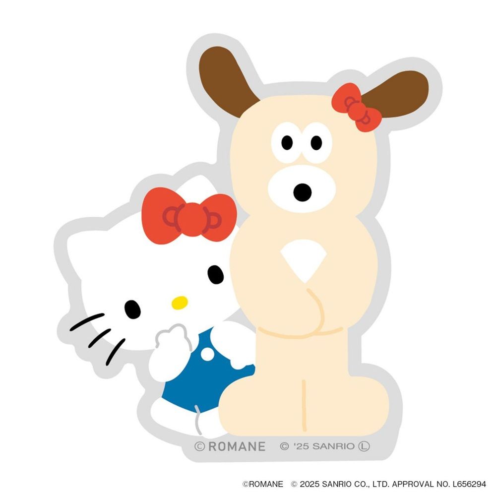 日本 MARK'S Brunch Brother X Sanrio PVC貼紙/ 小狗 X Hello Kitty