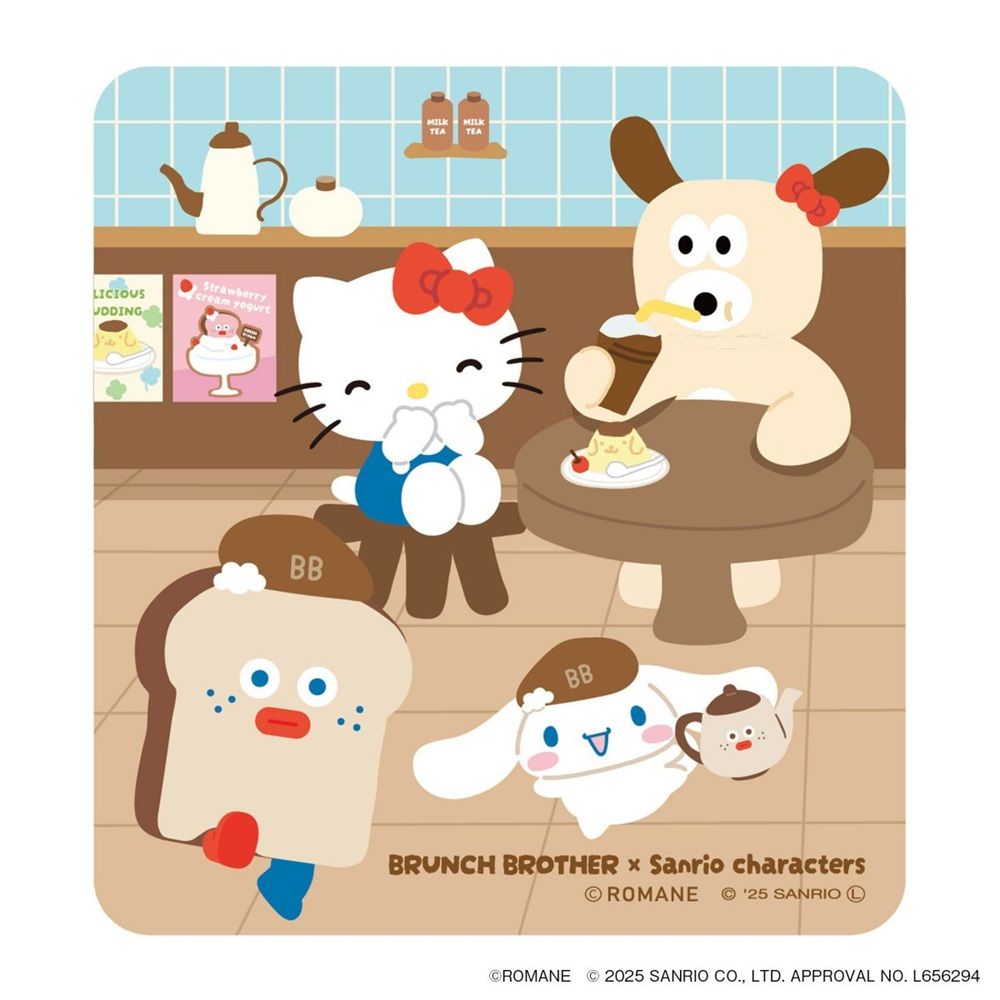 日本 MARK'S Brunch Brother X Sanrio PVC貼紙/ Brunch CafeA