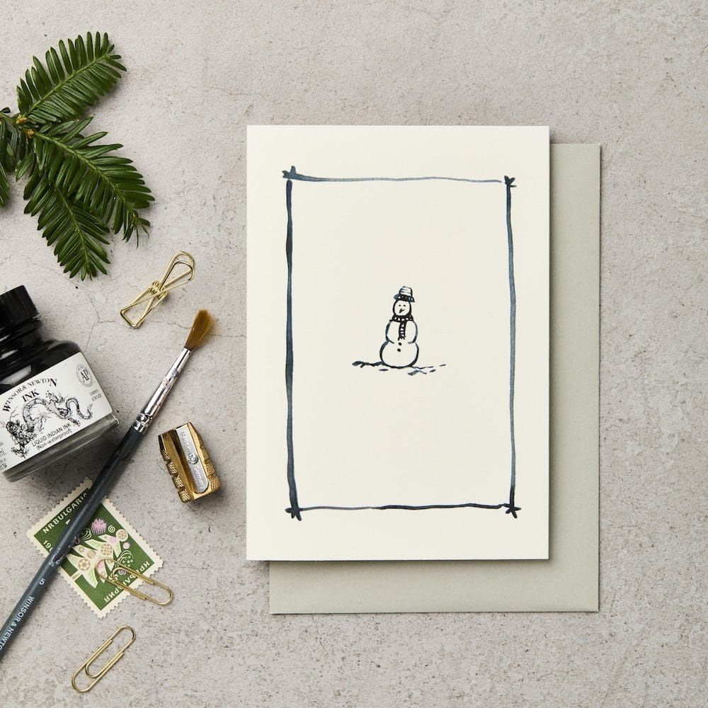 英國 Katie Leamon 聖誕卡/ Framed Snowman
