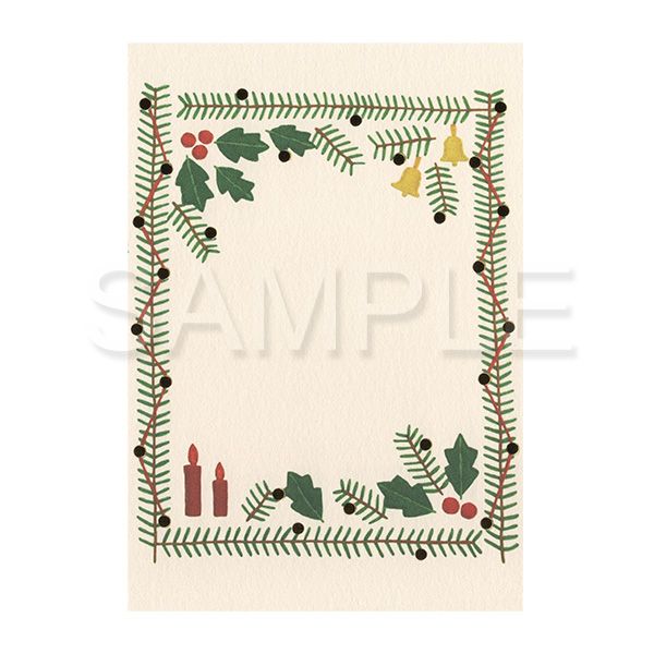 【誠品獨家】日本 7 days cards 聖誕明信片/ 聖誕花圈邊框