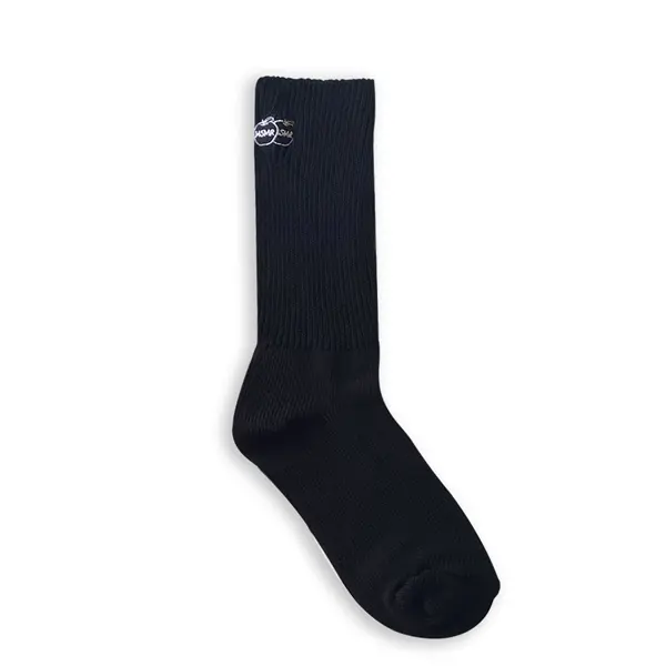 韓國 MSMR 中筒襪/ Knit Apple Logo Socks/ 黑/ 禮物套組