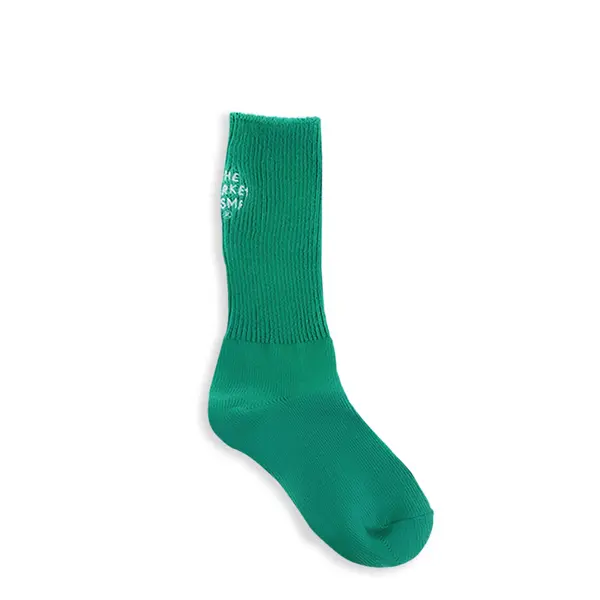 韓國 MSMR 中筒襪/ Knit Market Logo Socks/ 綠色系/ 禮物套組
