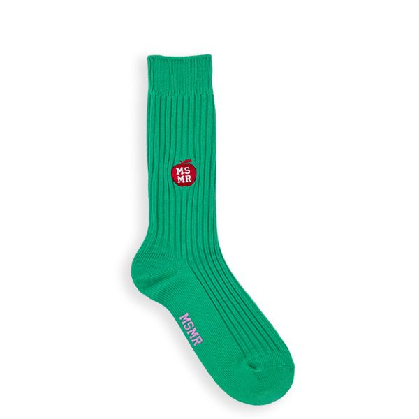 韓國 MSMR 中筒襪/ New Apple Socks/ 綠色系/ 禮物套組