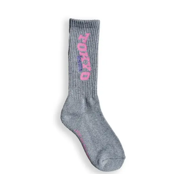 韓國 MSMR 中筒襪/ City logo crew socks/ 東京/ 灰/ 禮物套組