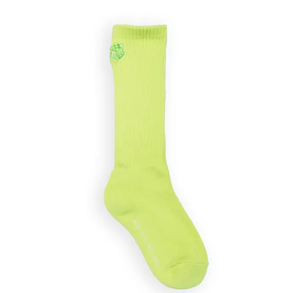 韓國 MSMR 中筒襪/ Dice Logo crew socks/ 萊姆綠/ 禮物套組