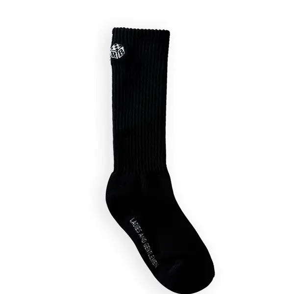 韓國 MSMR 中筒襪/ Dice Logo crew socks/ 黑/ 禮物套組