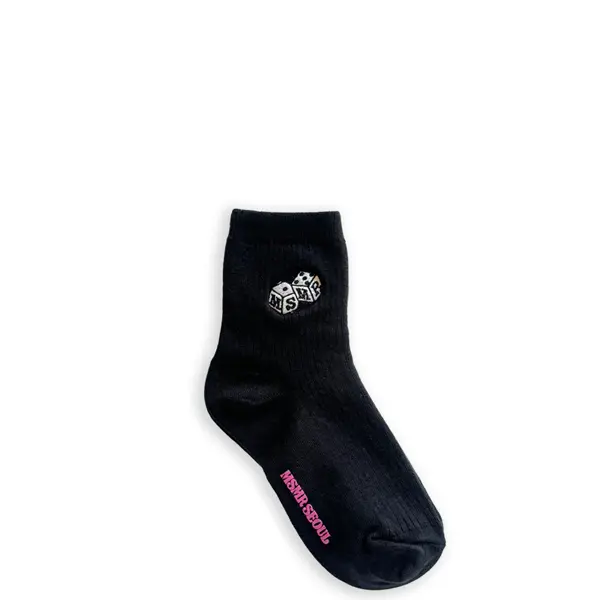 韓國 MSMR 短筒襪/ Dice Logo Low socks/ 黑/ 禮物套組