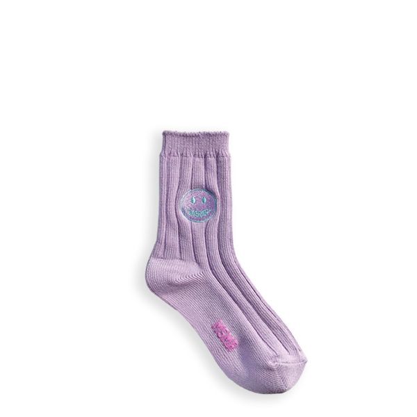 韓國 MSMR 短筒襪/ Smile Logo Socks/ 紫/ 禮物套組