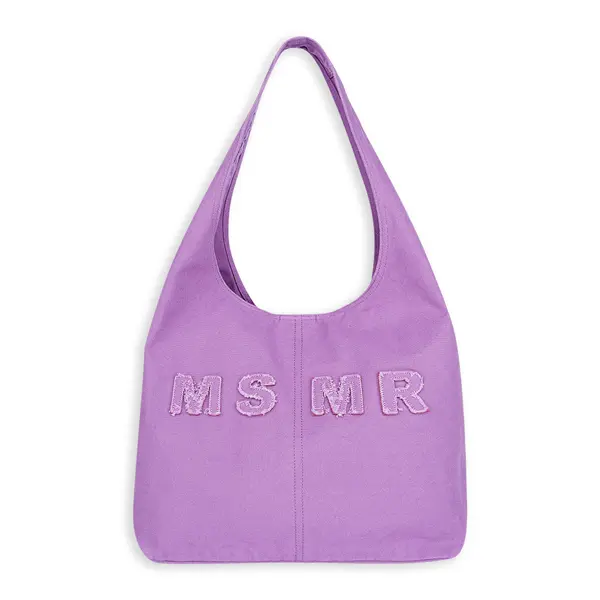 韓國 MSMR 托特包/ Patch Logo Tote Bag/ 紫/ 禮物套組